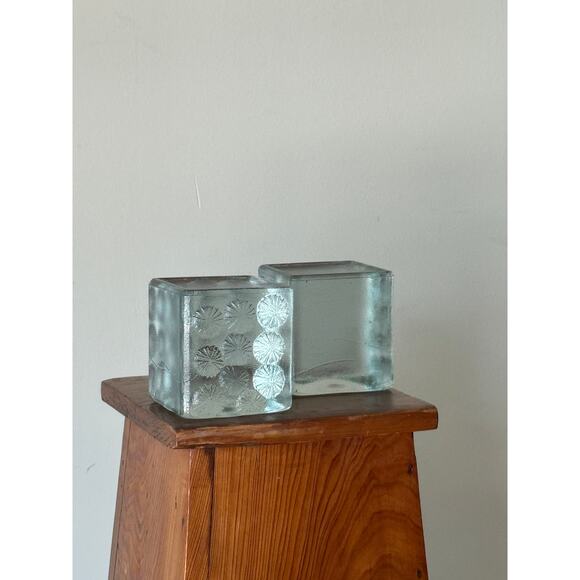 Vintage Blenko Mid Century Art Glass Bookends - Picture 3 of 5